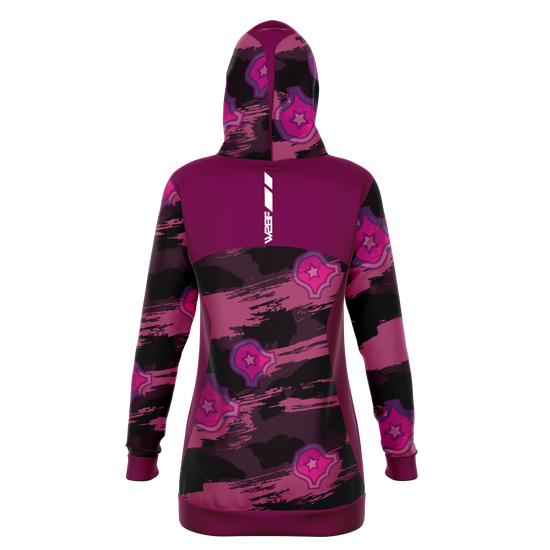 JUSTICE WINGS LONGLINE HOODIE - PINK