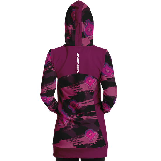 JUSTICE WINGS LONGLINE HOODIE - PINK