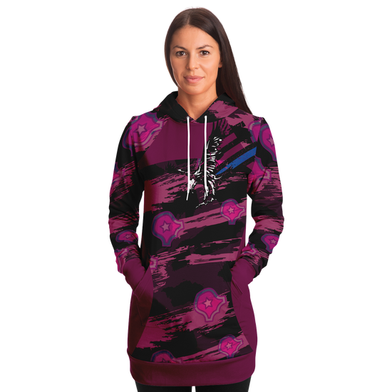 JUSTICE WINGS LONGLINE HOODIE - PINK